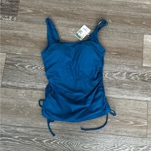 NWT B2PRITY Swimwear Sz M Beautiful Tankini Top in Teal Blue